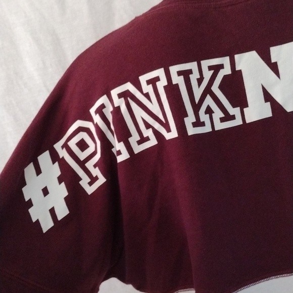 Victoria's Secret PINK Nation Cozy Colorblock Ribbed Long Sleeve Pullover Top S - Picture 7 of 9